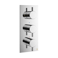 Crosswater MPRO 2 Outlet 3 Handle Portrait Concealed