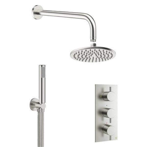 Crosswater MPRO 2 Outlet 3 Handles Thermostatic Shower