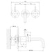 Crosswater MPRO 3 Hole Wall Mounted Basin Mixer - Basin