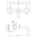 Crosswater MPRO 3 Hole Wall Mounted Bath Filler Tap - Bath