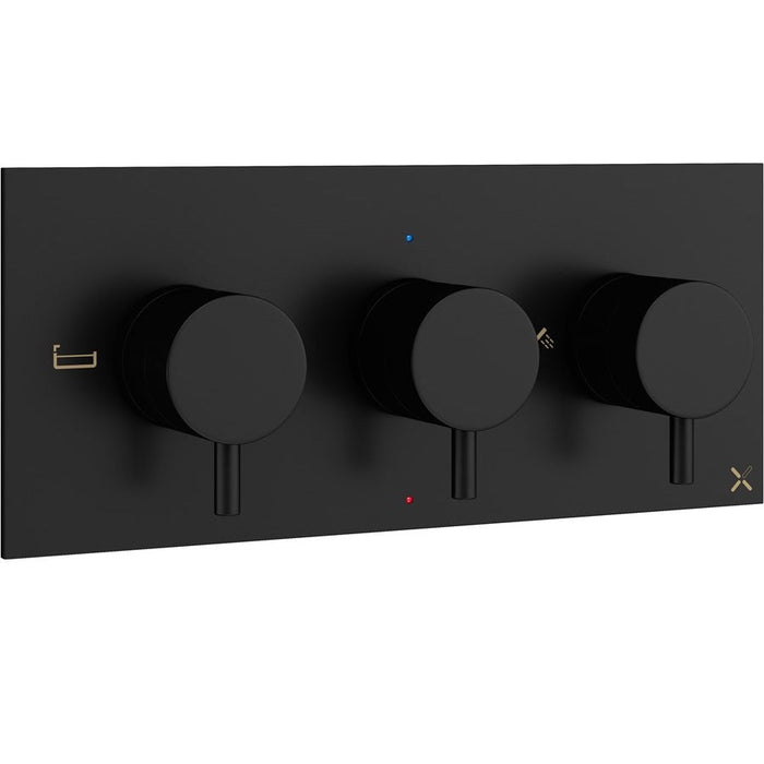 Crosswater MPRO 3 Outlet 3 Handle Landscape Concealed