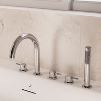 Crosswater MPRO 5 Hole Bath Shower Mixer Tap - Chrome