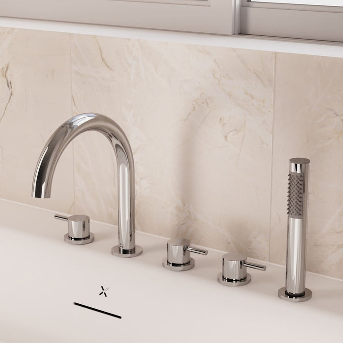 Crosswater MPRO 5 Hole Bath Shower Mixer Tap - Chrome