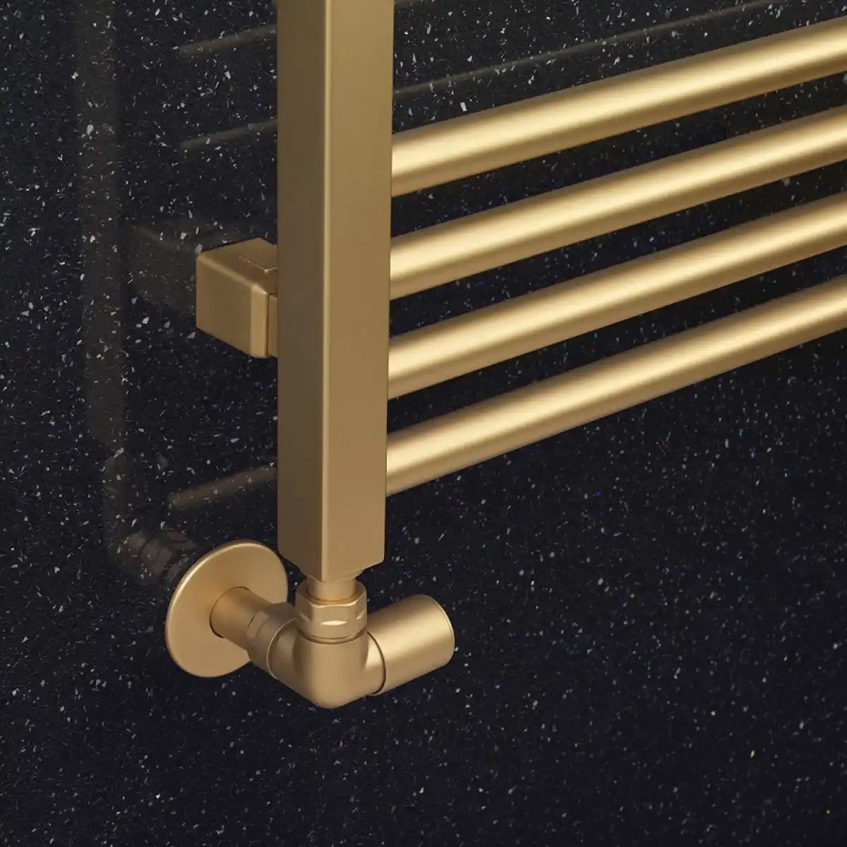 Crosswater MPRO Angled Radiator Valve - Brushed Brass