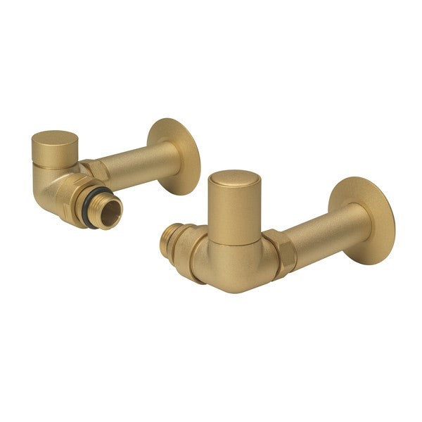 Crosswater MPRO Corner Radiator Valves - Brushed Brass