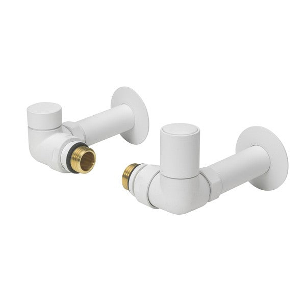 Crosswater MPRO Corner Radiator Valves - Matt White