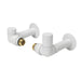 Crosswater MPRO Corner Radiator Valves - Matt White