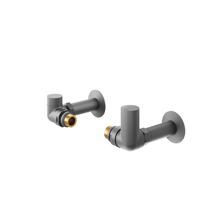 Crosswater MPRO Corner Radiator Valves - Slate - Heating