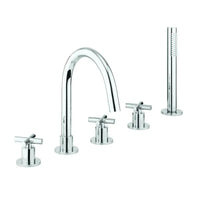 Crosswater MPRO Crosshead 5 Hole Deck Mounted Bath Set - 