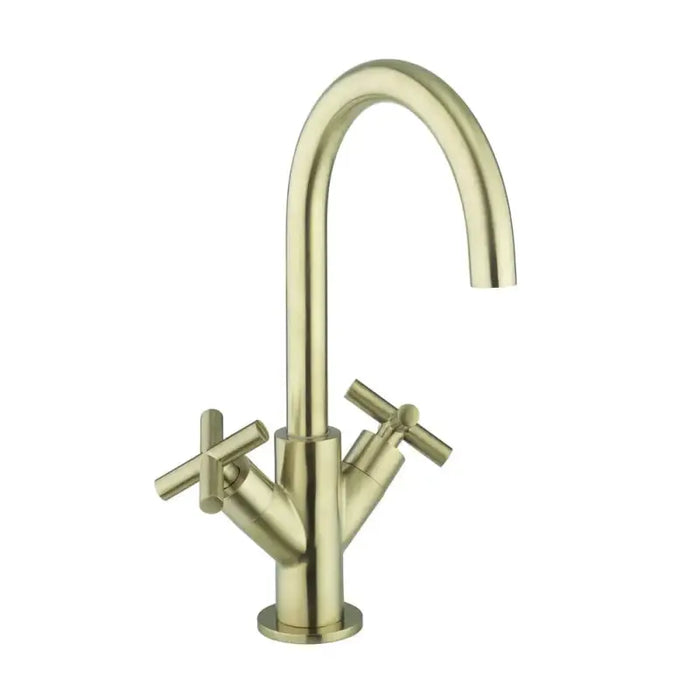 Crosswater MPRO Crosshead Basin Mixer - Brushed Brass - Taps