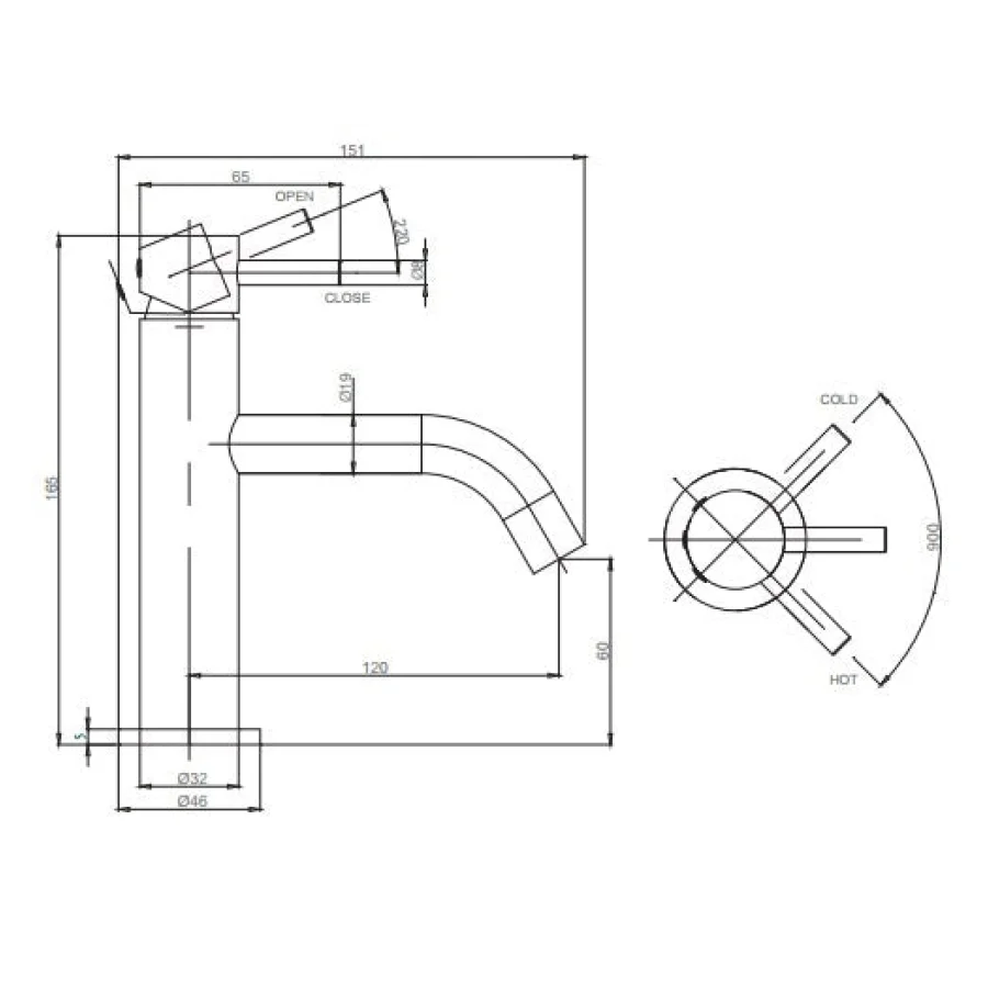 Crosswater MPRO Deck Mounted Basin Mixer