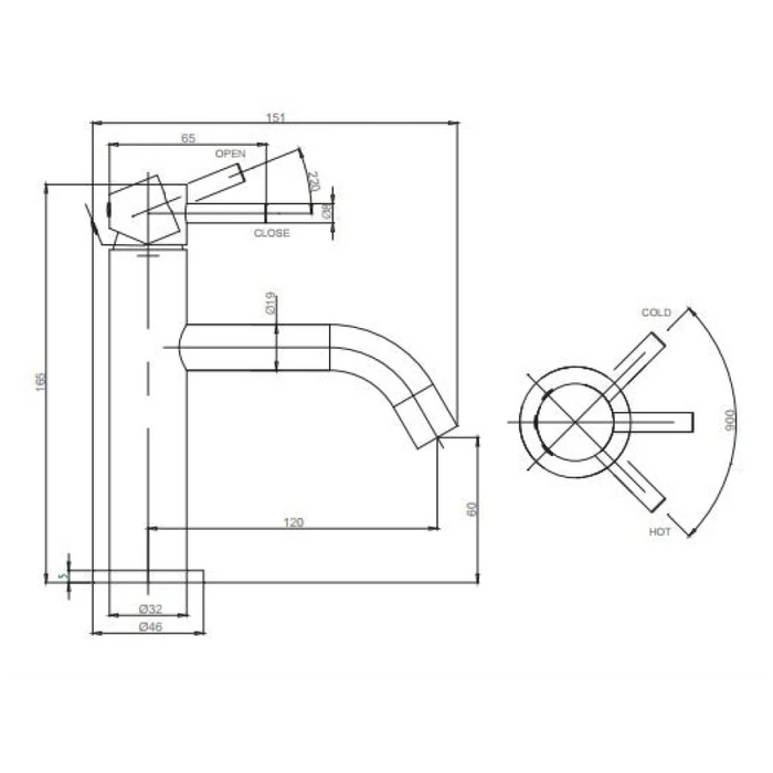 Crosswater MPRO Deck Mounted Basin Mixer