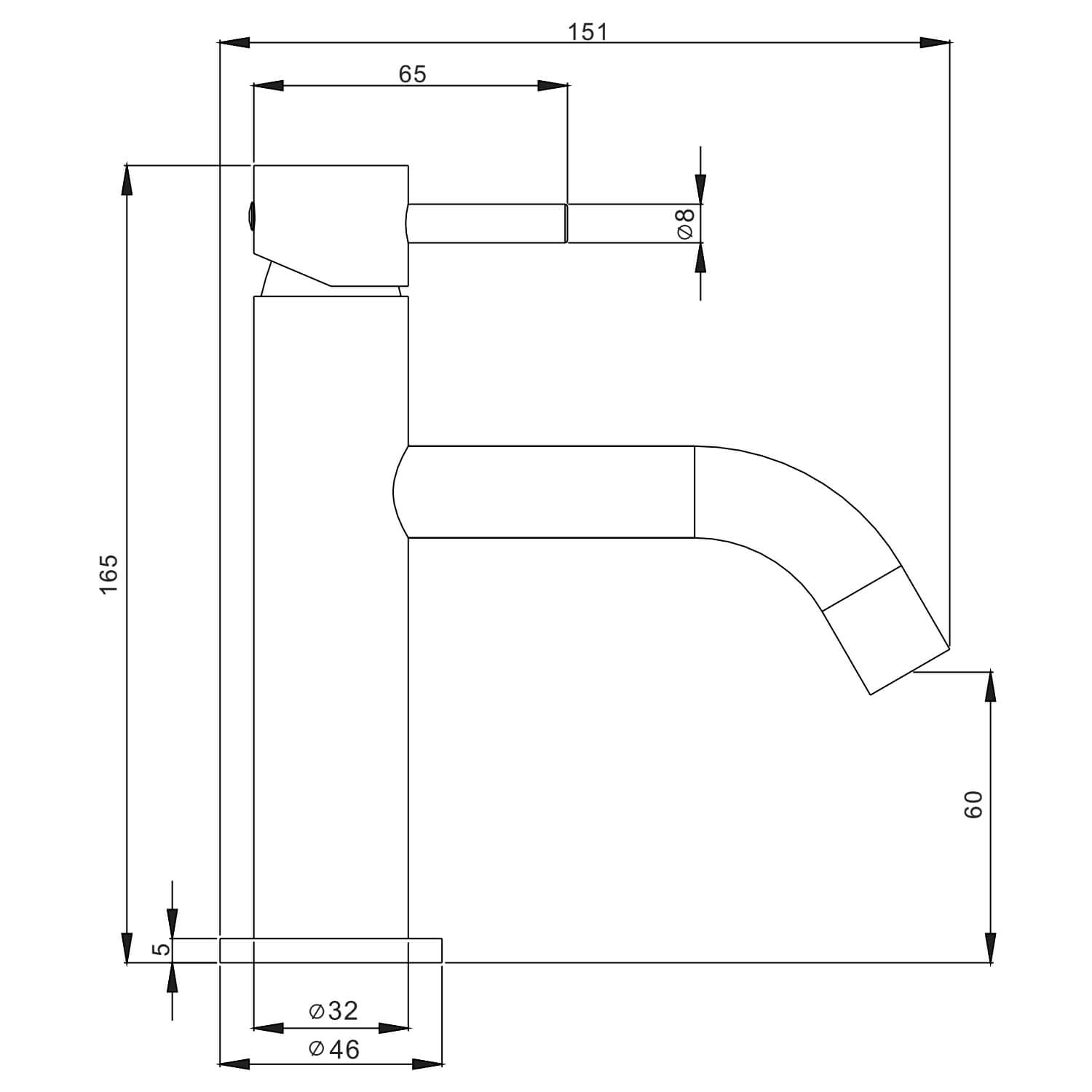 Crosswater MPRO Deck Mounted Basin Mixer With Knurled