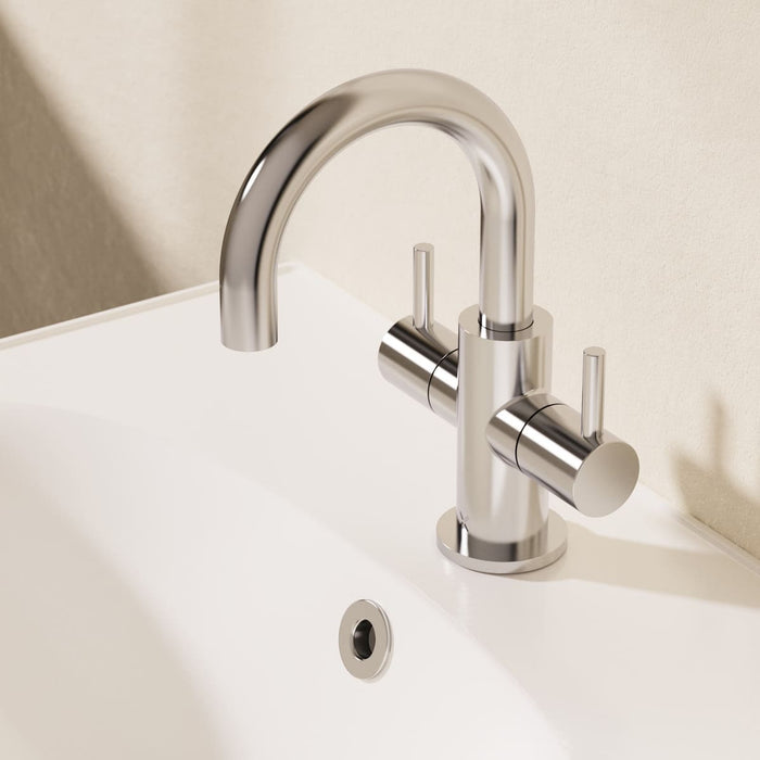 Crosswater MPRO Dual Lever Basin Mixer Tap - Chrome