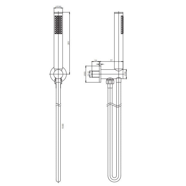 Crosswater MPRO Dual Outlet Shower Set with Rain Head