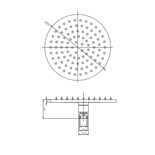 Crosswater MPRO Dual Outlet Shower Set with Rain Head