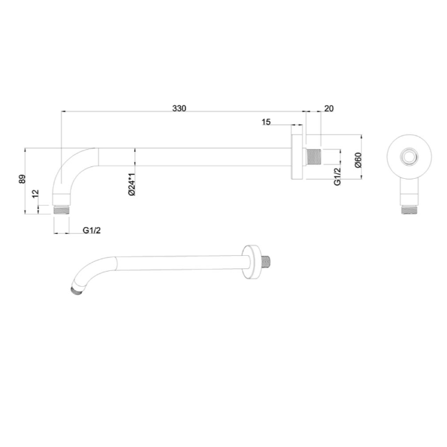 Crosswater MPRO Dual Outlet Shower Set with Rain Head