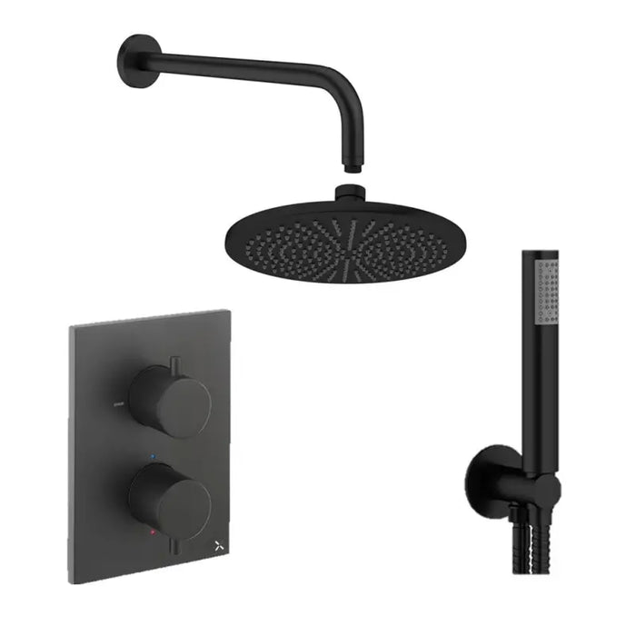 Crosswater MPRO Dual Outlet Shower Set with Rain Head and 