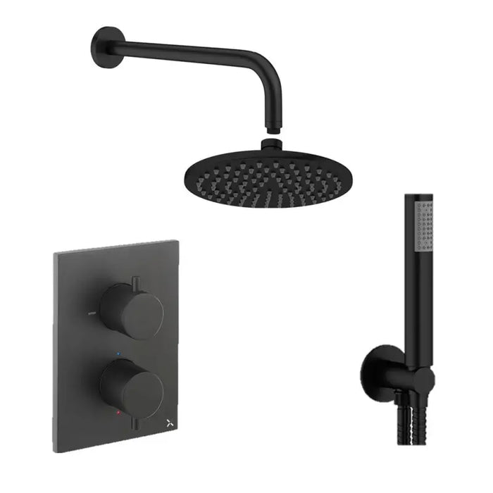 Crosswater MPRO Dual Outlet Shower Set with Rain Head and 