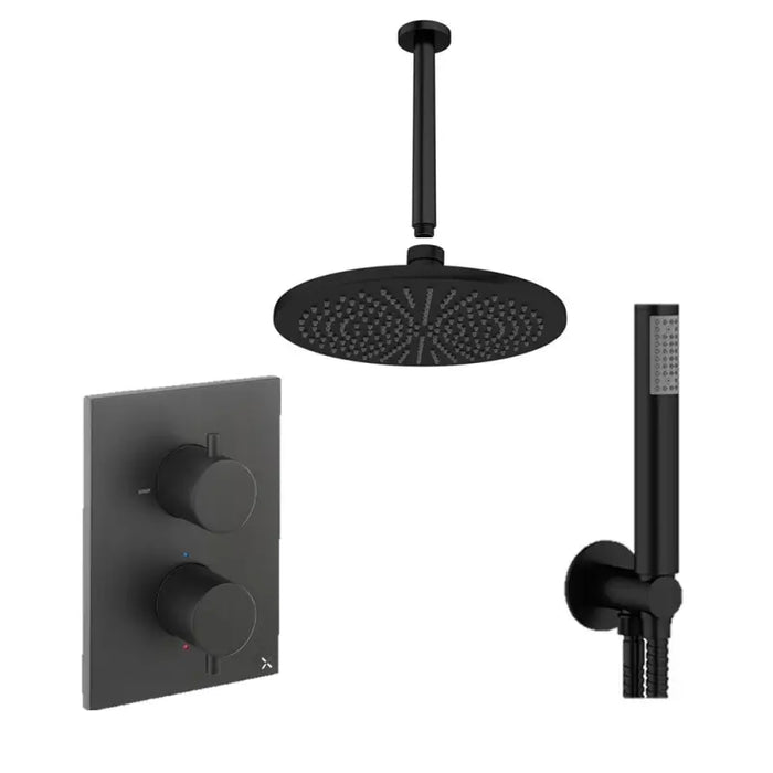 Crosswater MPRO Dual Outlet Shower Set with Rain Head and 