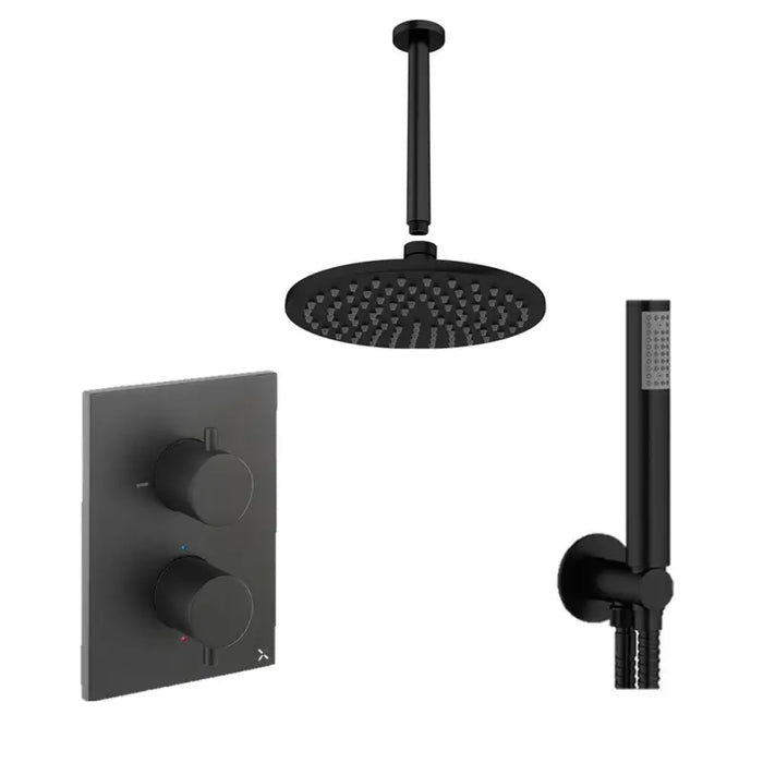 Crosswater MPRO Dual Outlet Shower Set with Rain Head and 