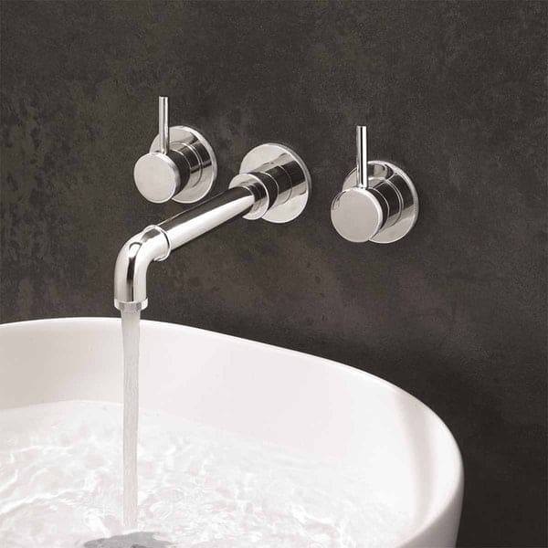 Crosswater MPRO Industrial Bath Spout & Wall Stop Taps