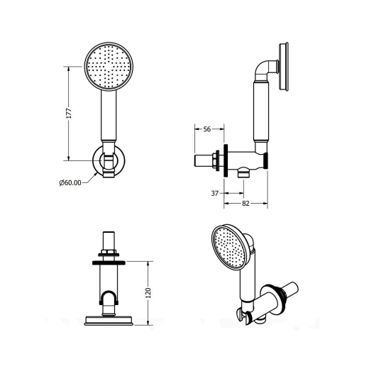 Crosswater MPRO Industrial Dual Outlet Thermostatic Round