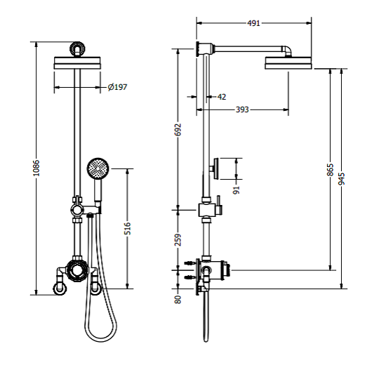 Crosswater MPRO Industrial Multifunction Shower Valve