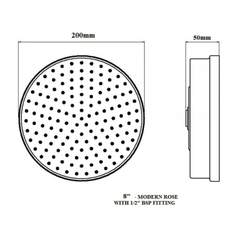 Crosswater MPRO Industrial Shower Head - 200mm Wide
