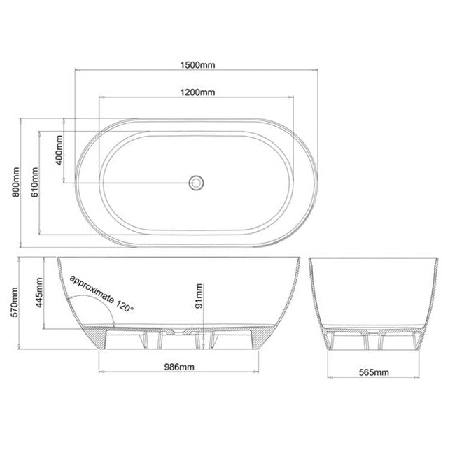 Crosswater MPRO Petite Freestanding Double Ended Bath