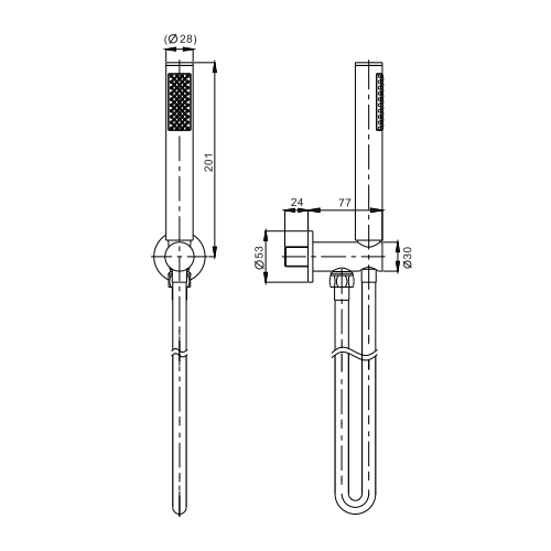 Crosswater MPRO Push Dual Outlet Shower Set with Rain Head