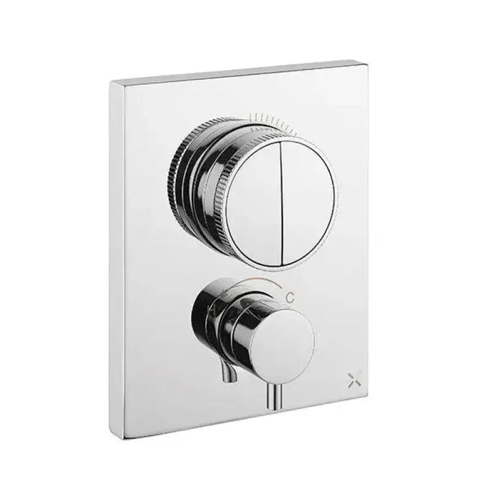 Crosswater MPRO Push Dual Outlet Shower Valve - Chrome - 