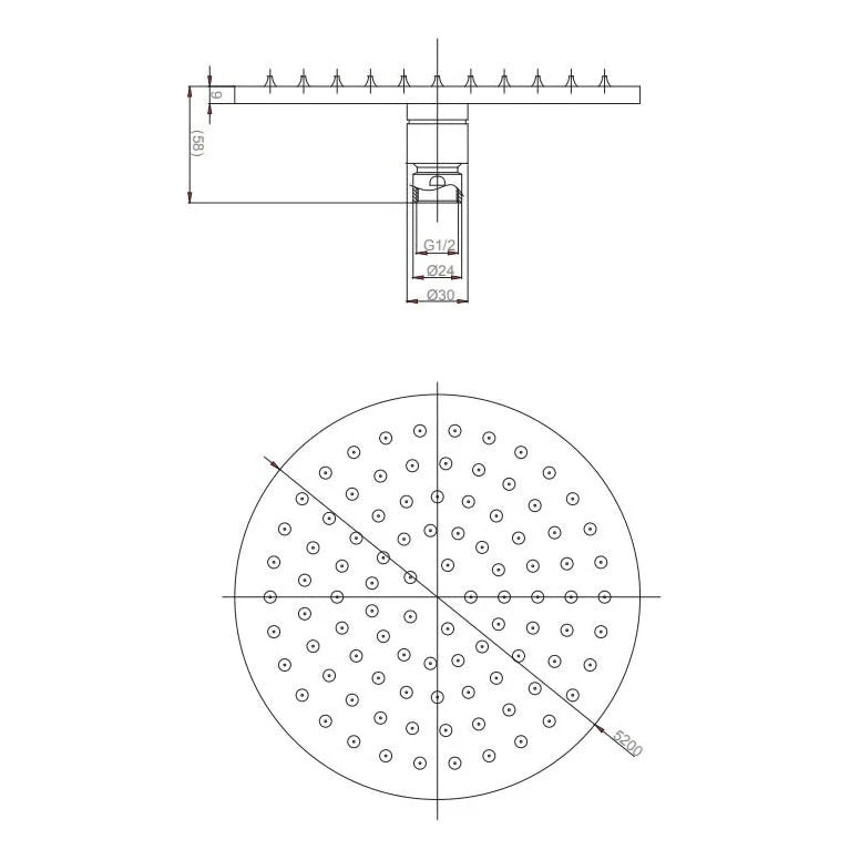 Crosswater MPRO Shower Head & Arm - Heads