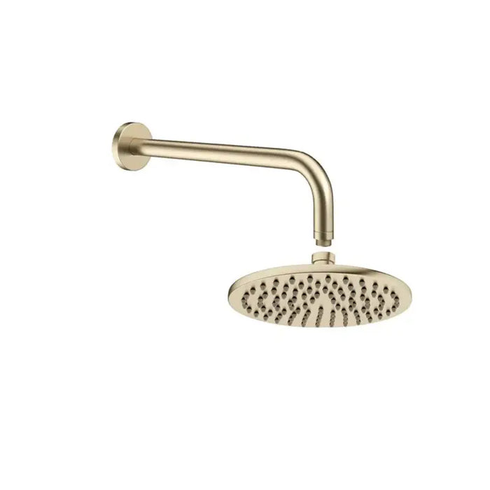 Crosswater MPRO Shower Head & Arm - Brushed Brass / 200mm / 