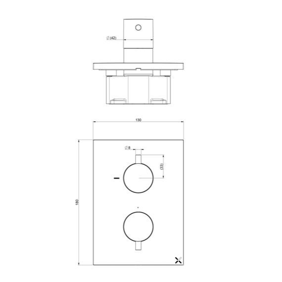 Crosswater MPRO Single Outlet Shower Valve