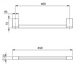 Crosswater MPRO Towel Rail - 450mm Long - Brushed Bronze