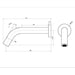 Crosswater MPRO Wall Mounted Basin Sensor Spout - 220mm