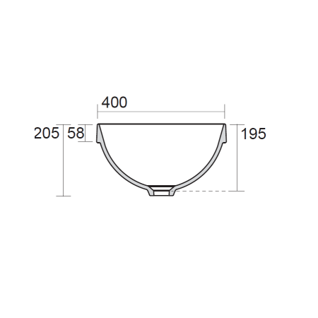 Crosswater Nepi Round Inset Basin - 400mm Wide - No TH