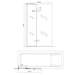 Crosswater Optix 10 180° Bath Screen With Inline Panel