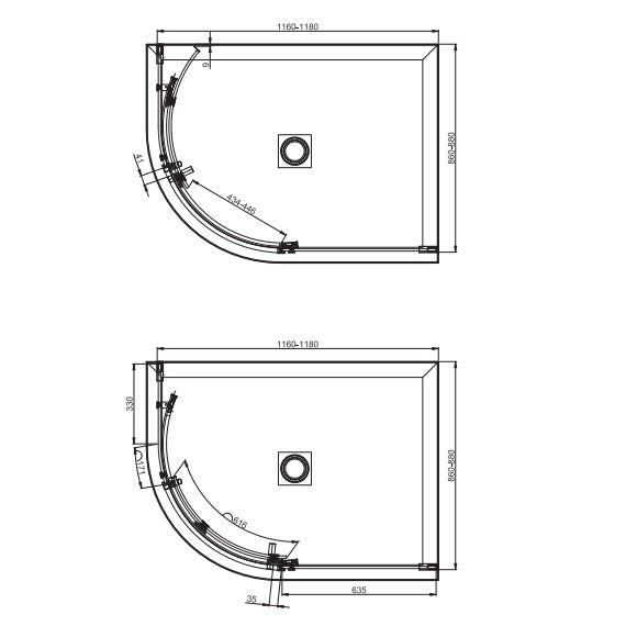 Crosswater Optix 10 Offset Quadrant Shower Enclosure