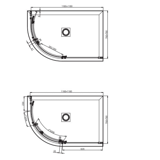 Crosswater Optix 10 Offset Quadrant Shower Enclosure