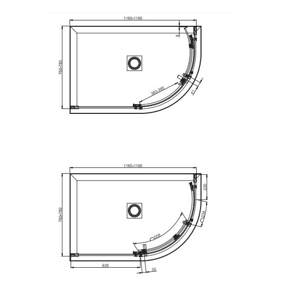 Crosswater Optix 10 Offset Quadrant Shower Enclosure