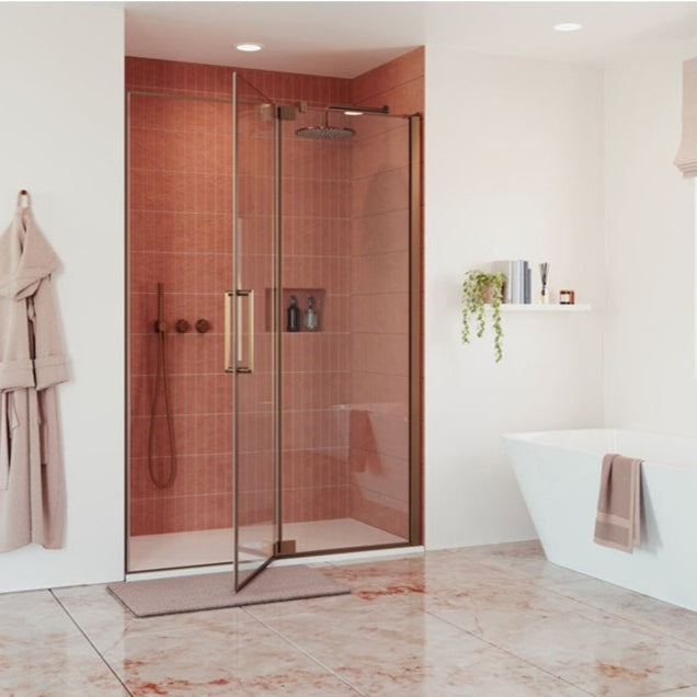 Crosswater OPTIX 10 Pivot Shower Door with Inline Panel