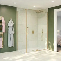 Crosswater OPTIX 10 Pivot Shower Door with Inline Panel & 