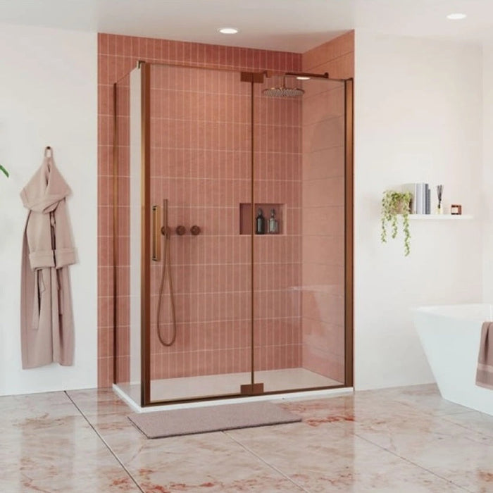 Crosswater OPTIX 10 Pivot Shower Door with Inline Panel &