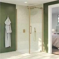 Crosswater OPTIX 10 Pivot Shower Door with Side Panel - 