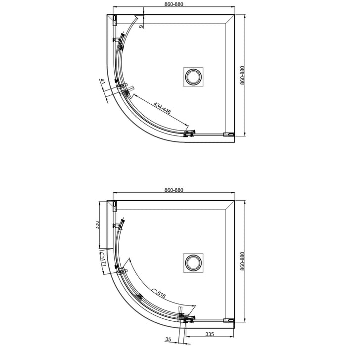 Crosswater Optix 10 Quadrant Shower Enclosure