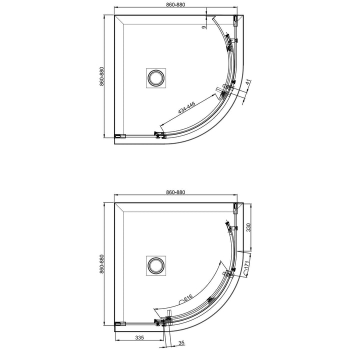 Crosswater Optix 10 Quadrant Shower Enclosure