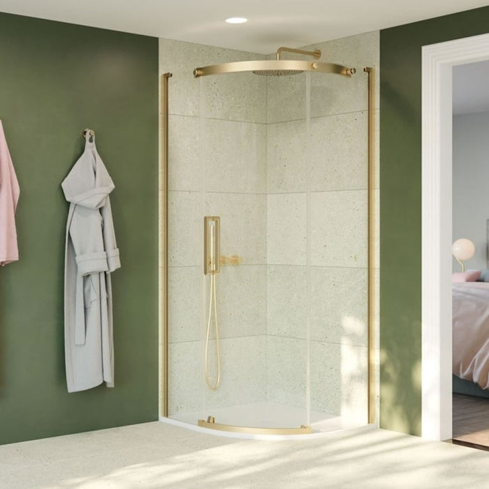 Crosswater Optix 10 Quadrant Shower Enclosure - Brushed