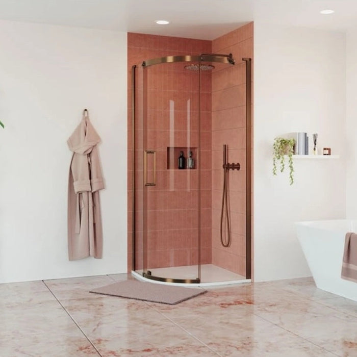 Crosswater Optix 10 Quadrant Shower Enclosure - Brushed